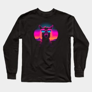 Synthwave Goat #1 Long Sleeve T-Shirt